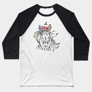 Horse Boho Abstract Baseball T-Shirt